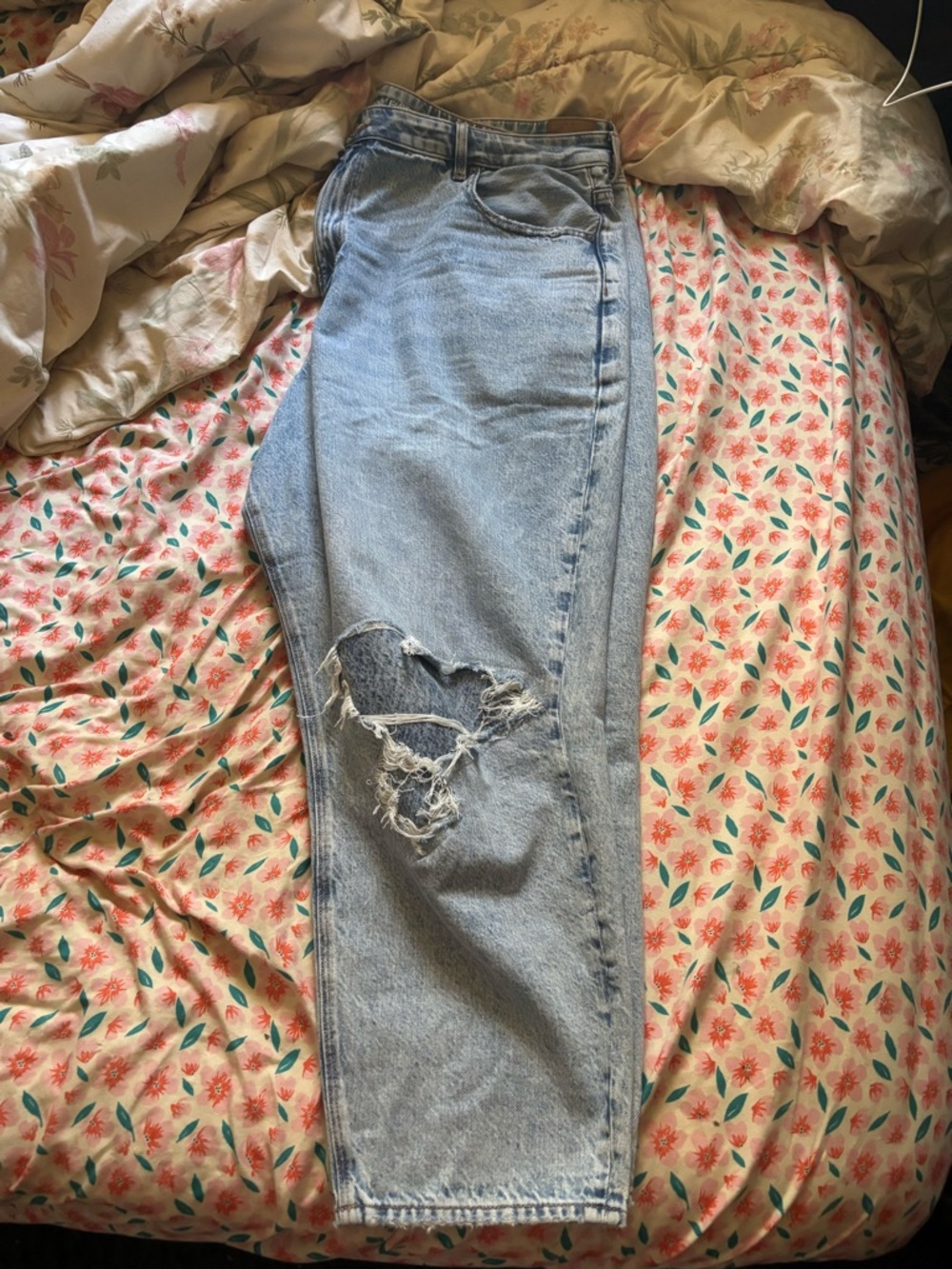 Mom straight Blue Distressed Women’s Jeans